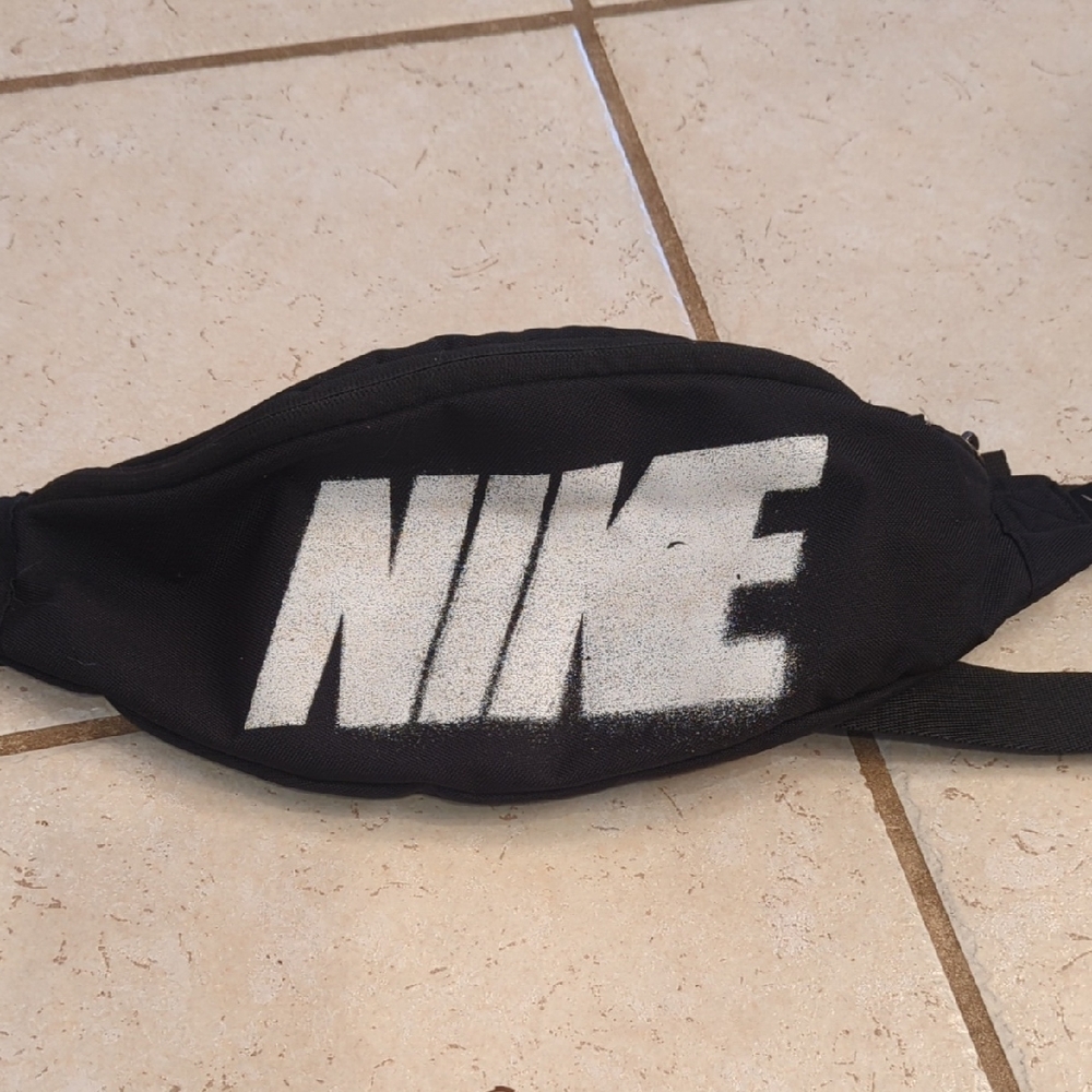 Nike Black and White Logo Waist Bag